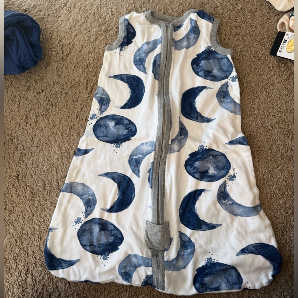 Burt's Bees Gray and White Baby Sleep Sack